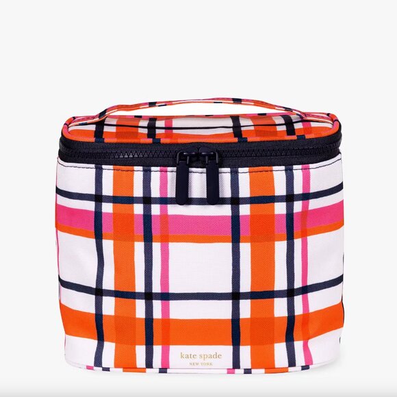 NWT Kate Spade Spring Plaid Insulated Lunch Tote - Picture 1 of 10